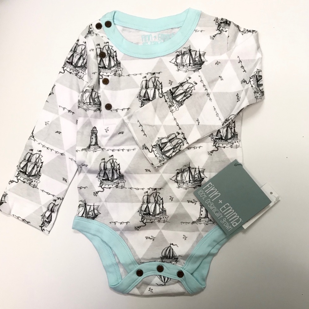 Finn & Emma - Organic Cotto long sleeve bodysuits